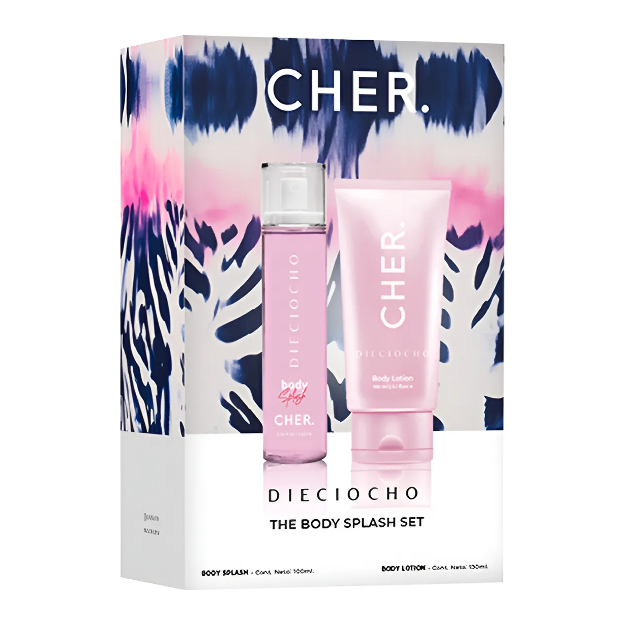 CHER COFRE DIECIOCHO BODY SPLASH Y CREMA  X 100 ML.